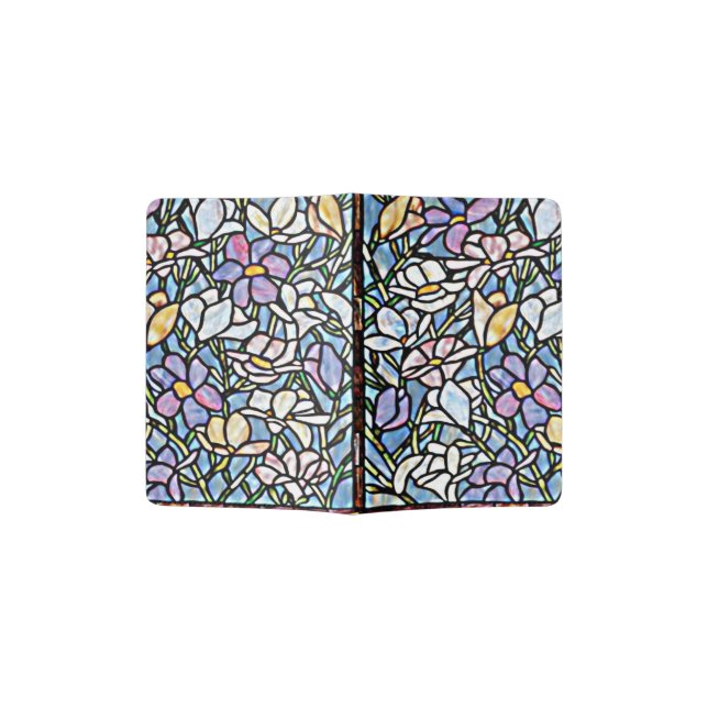 Mosaic Floral Tiles Passport Holder (Opened)