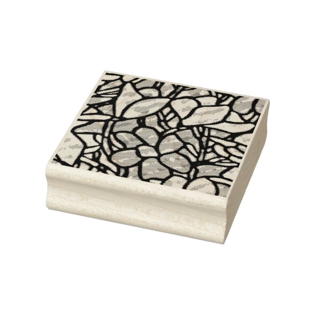 Mosaic Floral Tiles Rubber Stamp (Stamp)