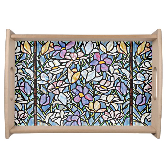 Mosaic Floral Tiles Serving Tray (Front)