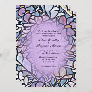 Mosaic Floral Tiles Wedding Invitation