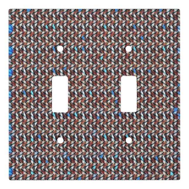 Mosaic Flow Abstract Geometric Pattern Design 1313 Light Switch Cover (Front)