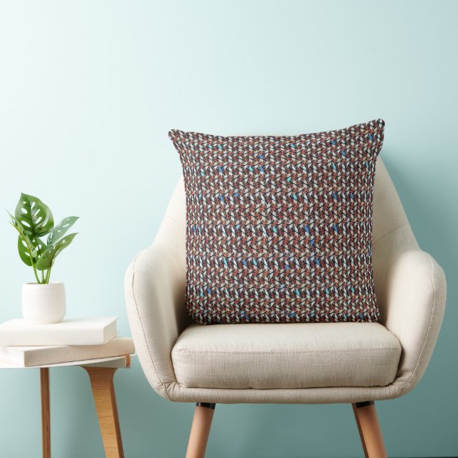 Mosaic Flow Abstract Geometric Pattern Design 1313 Throw Pillow (Chair)