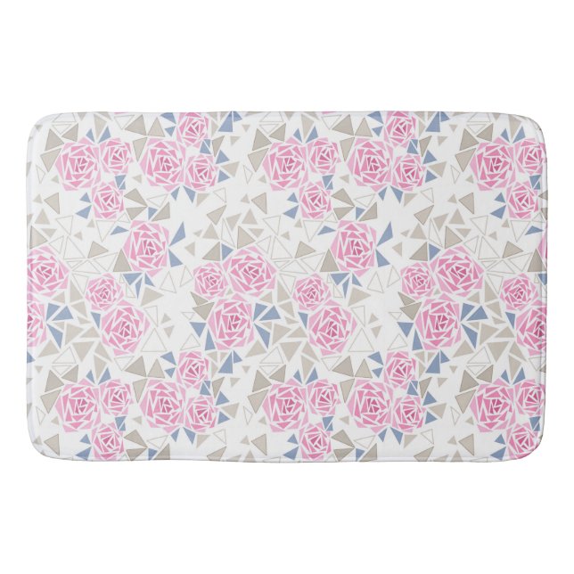 Mosaic, flowers bath mat (Front)