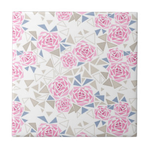 Mosaic, flowers ceramic tile