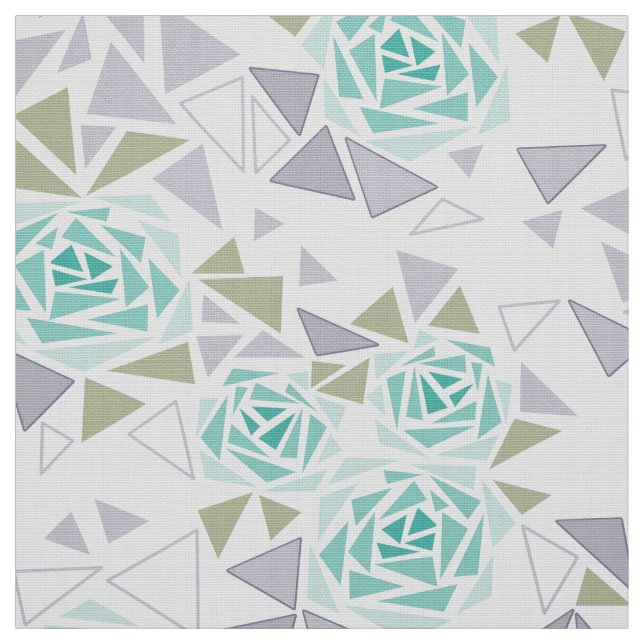 Mosaic, flowers fabric (Swatch)