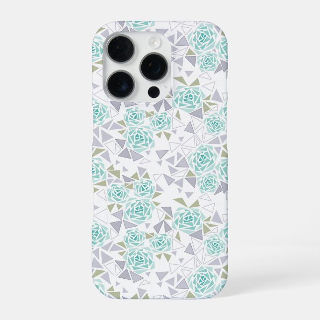 Mosaic, flowers iPhone case (Back)