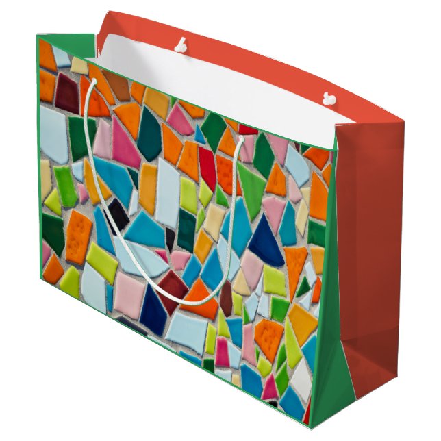 Mosaic  Fun - Large Gift Bag (Back Angled)