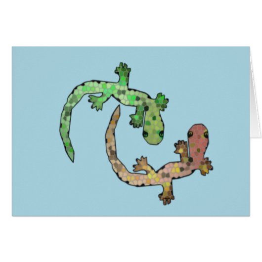 Mosaic Geckos Cards (Front Horizontal)
