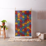 Mosaic Geckos Pattern - Earth Color Fabric