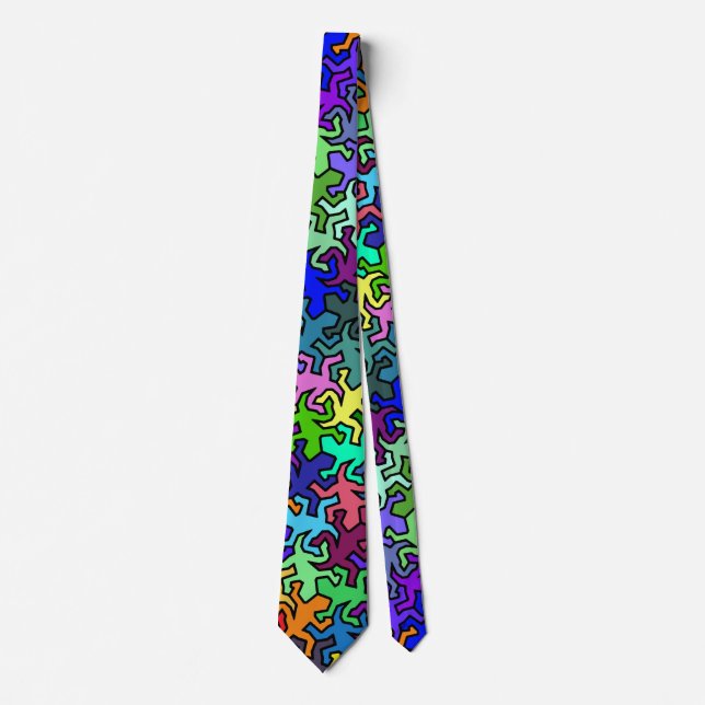 Mosaic Geckos Pattern - multi colored Tie (Front)