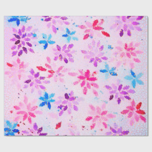 Mosaic Gemstone Floral Fantasy Vibrant Wrapping Paper