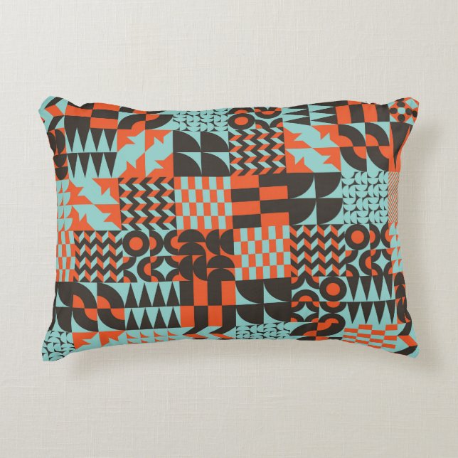 Mosaic geometric tiles, seamless elegant pattern. accent pillow (Front)