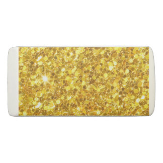 Mosaic Gold And White Glitter Eraser