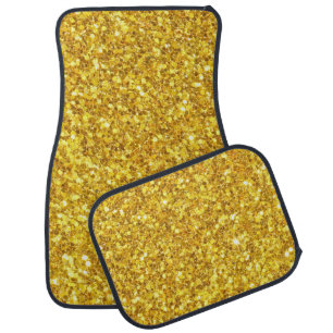 Mosaic Gold Sparkling Glitter Car Mat