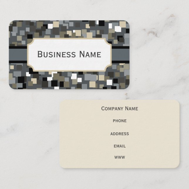 Mosaic Gray  Business Card (Front/Back)