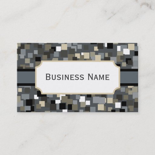 Customizable Mosaic Gray  Business Card