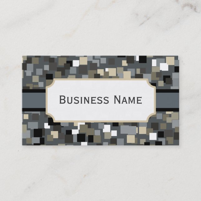 Mosaic Gray  Business Card (Front)