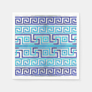 Mosaic Greek Meander Greek Key Ornament Napkins