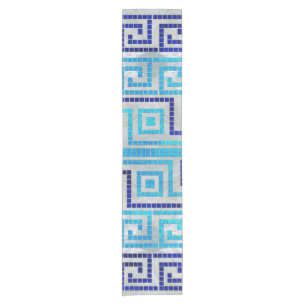 Mosaic Greek Meander Greek Key Ornament Short Table Runner