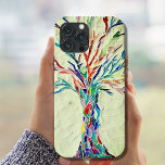 Mosaic Green Case-Mate iPhone Case<br><div class="desc">This unique phone case features a mosaic tree in rainbow colors on a pale green background.
Because we create our own artwork you won't find this exact image from other designers.
Original Mosaic © Michele Davies</div>