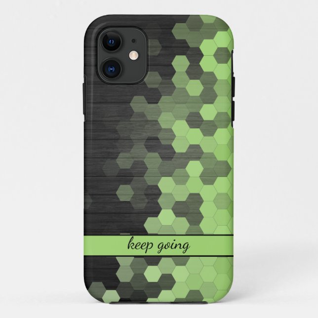 Mosaic green pattern iPhone Case (Back)