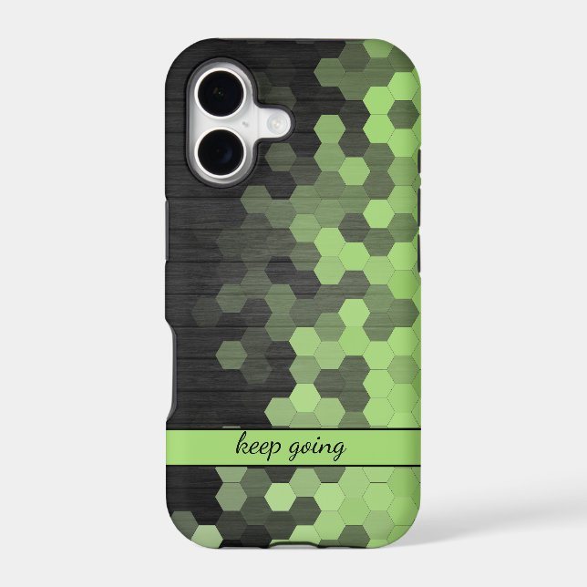 Mosaic green pattern iPhone Case (Back)