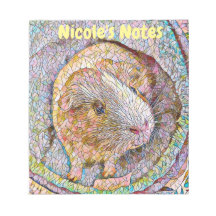 Mosaic Guinea Pig Themed Notebook Notepad