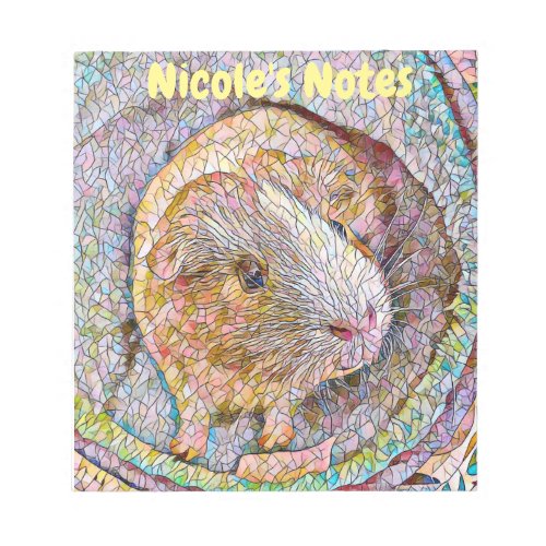 Mosaic Guinea Pig Themed Notebook Notepad
