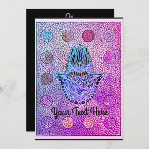 Mosaic Hamsa Hand Invitation