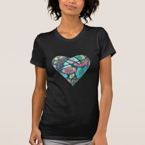 Mosaic Heart Art T_Shirt