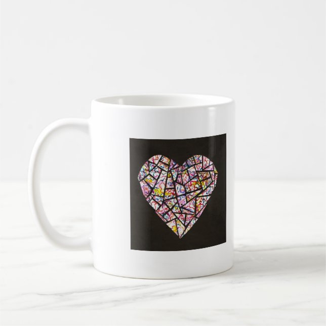 mosaic heart mug (Left)