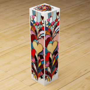Mosaic Heart of Love Wine Box