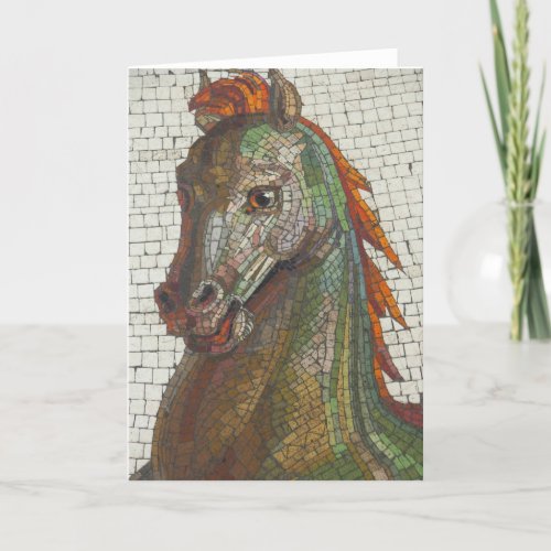 Mosaic Horse Blank Inside Card