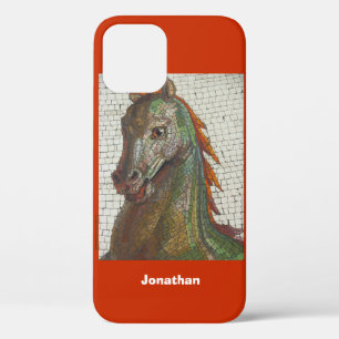 Mosaic Horse, Orange, Name, iPhone 12 Pro Case