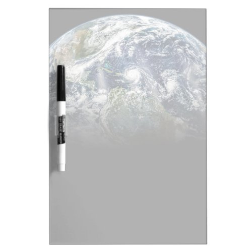 Mosaic Image Of Planet Earth With 3 Hurricanes Dry Erase Board