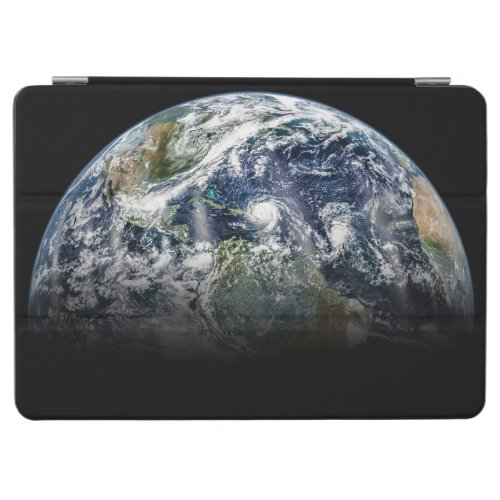 Mosaic Image Of Planet Earth With 3 Hurricanes iPad Air Cover