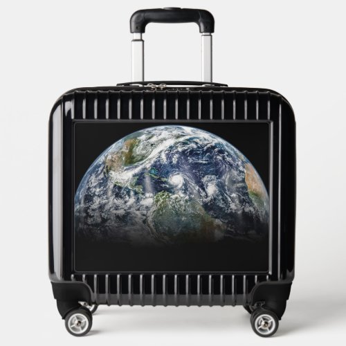 Mosaic Image Of Planet Earth With 3 Hurricanes Luggage