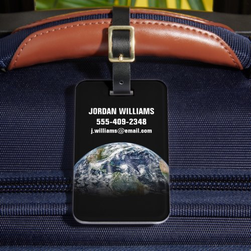 Mosaic Image Of Planet Earth With 3 Hurricanes Luggage Tag