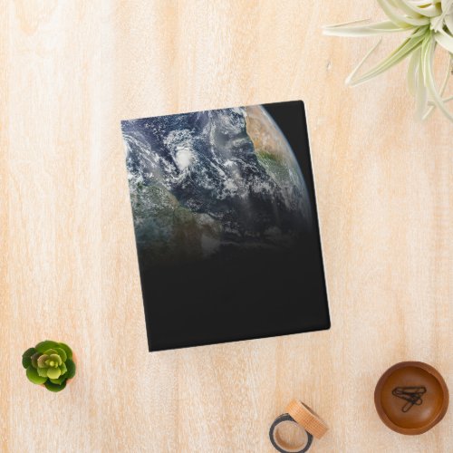 Mosaic Image Of Planet Earth With 3 Hurricanes Mini Binder