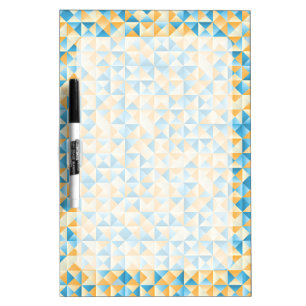 Mosaic in blue and orange dry erase board