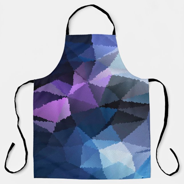 Mosaic in blue and pink colors apron (Front)