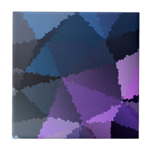 Mosaic in blue and pink colors ceramic tile