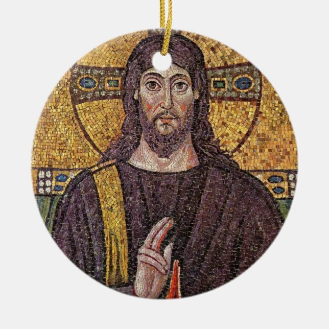 Mosaic Jesus Ornament (Front)