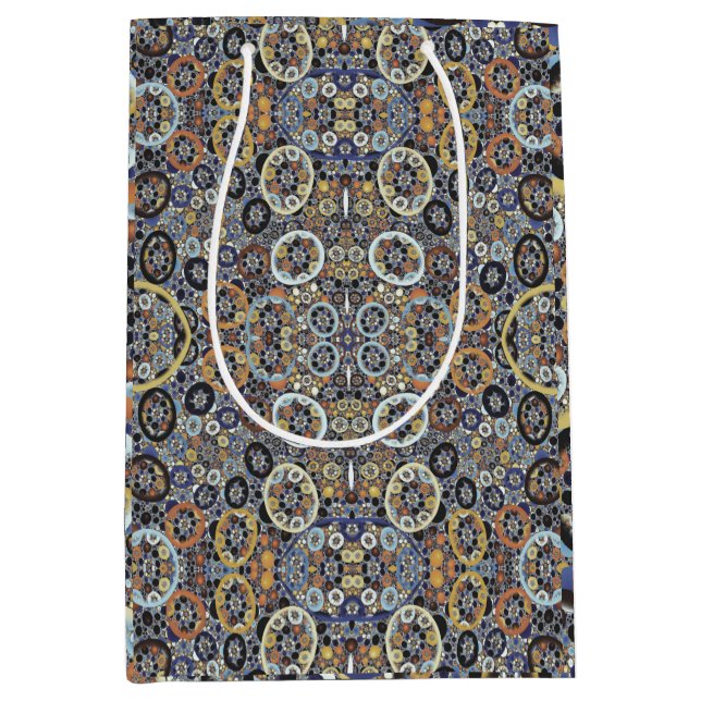 Mosaic Kaleidoscope Blue  Medium Gift Bag (Front)