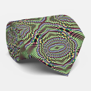 Mosaic Kaleidoscope Modern Fractal Art Neck Tie