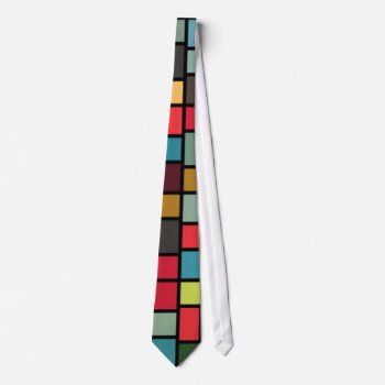 Mosaic Klee Stained Glass Tie by Regella at Zazzle