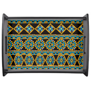 Mosaic Large Serving Tray – Fractal Geometric Desi