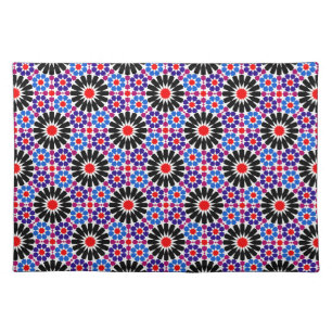 Mosaic Legacy: Andalusian Moroccan Zellige Art Cloth Placemat