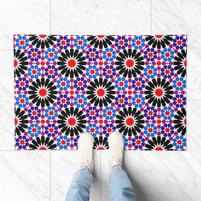 Mosaic Legacy: Andalusian Moroccan Zellige Art Doormat (Indoor)