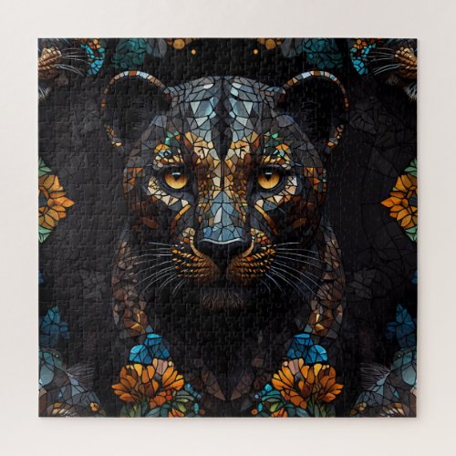 Mosaic Leopard Majesty Jigsaw Puzzle